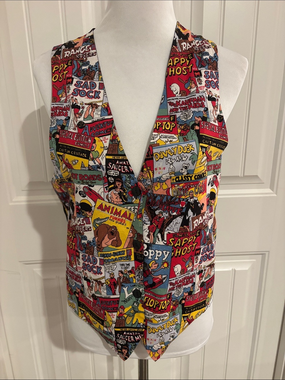 Vintage Capelli Designs Comic Book Print Vest